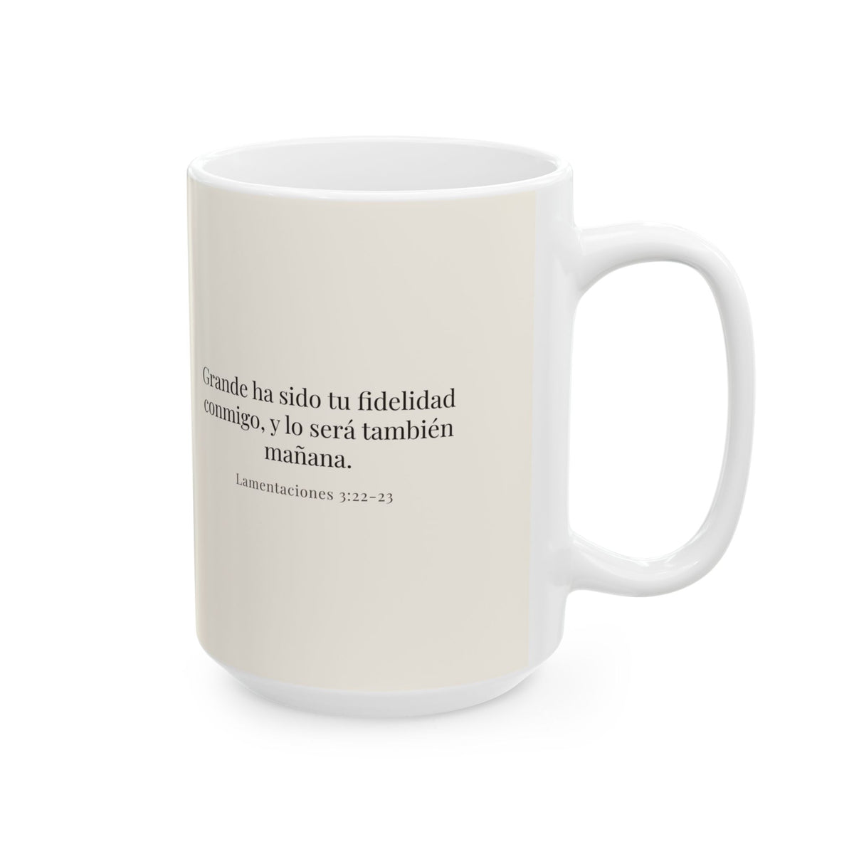 Grande ha sido tu fidelidad, Señor | Taza cristiana para regalar | Lamentaciones 3:22-23