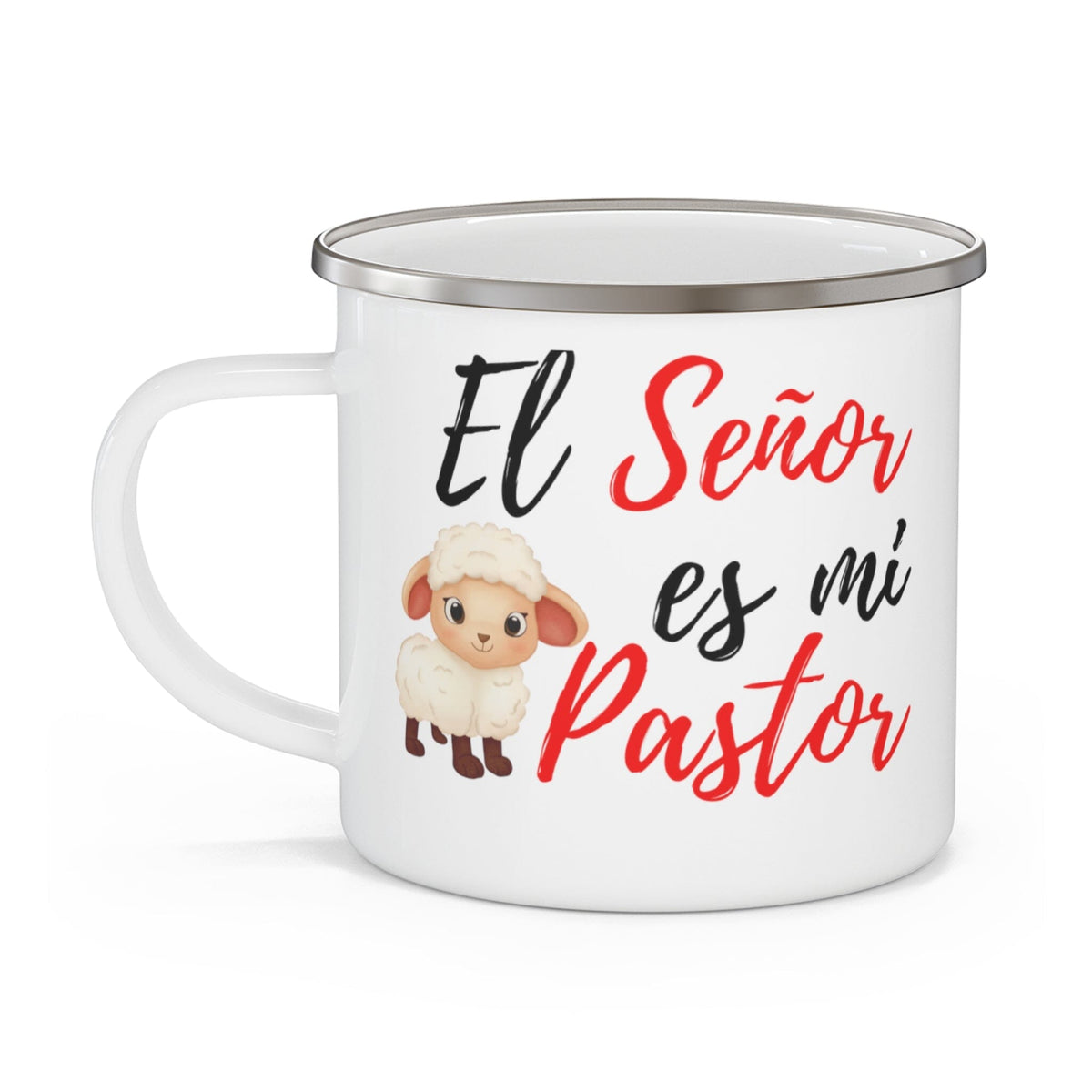 Taza de Camping en Acero Inoxidable "El Señor es mi Pastor" 12 onzas Mug Printify
