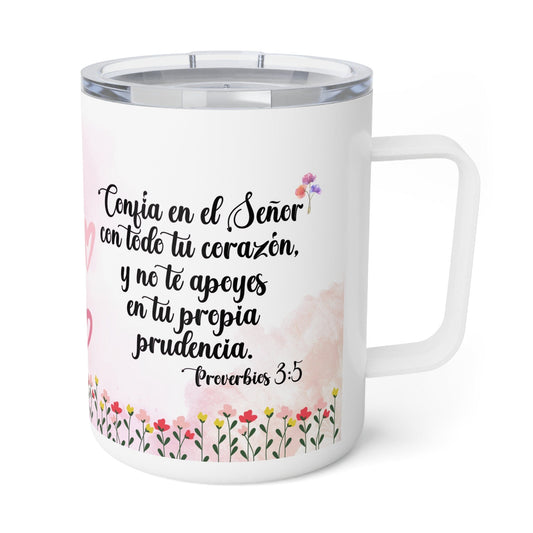 Taza de Viaje Inspiracional "Confianza en Dios, 10oz Mug Printify 10oz White