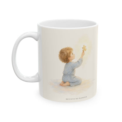 Aprended de Mí, que soy manso y humilde | Taza cristiana en dos tamaños | Mateo 11:29-30