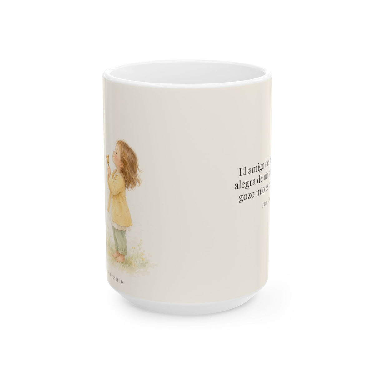El amigo del esposo se alegra | Taza bíblica de cerámica | Juan 3:29