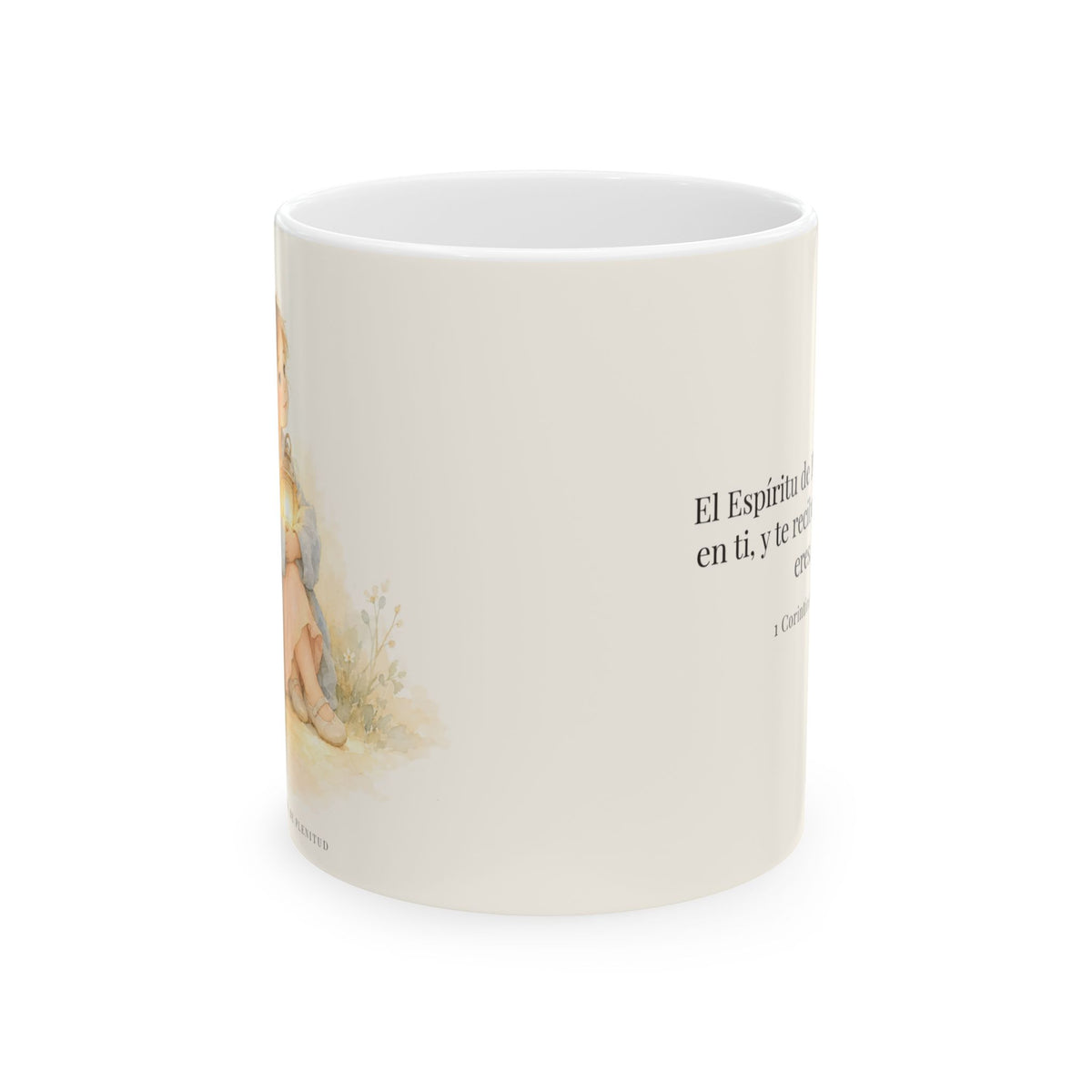 El Espíritu de Dios habita en ti | Taza con arte cristiano | 1 Corintios 3:16