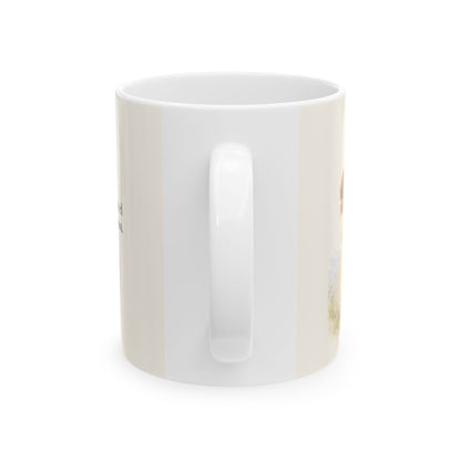 Jehová dirige mis pasos | Taza cristiana con frase devocional | Proverbios 16:9 — 11 oz · Vista posterior