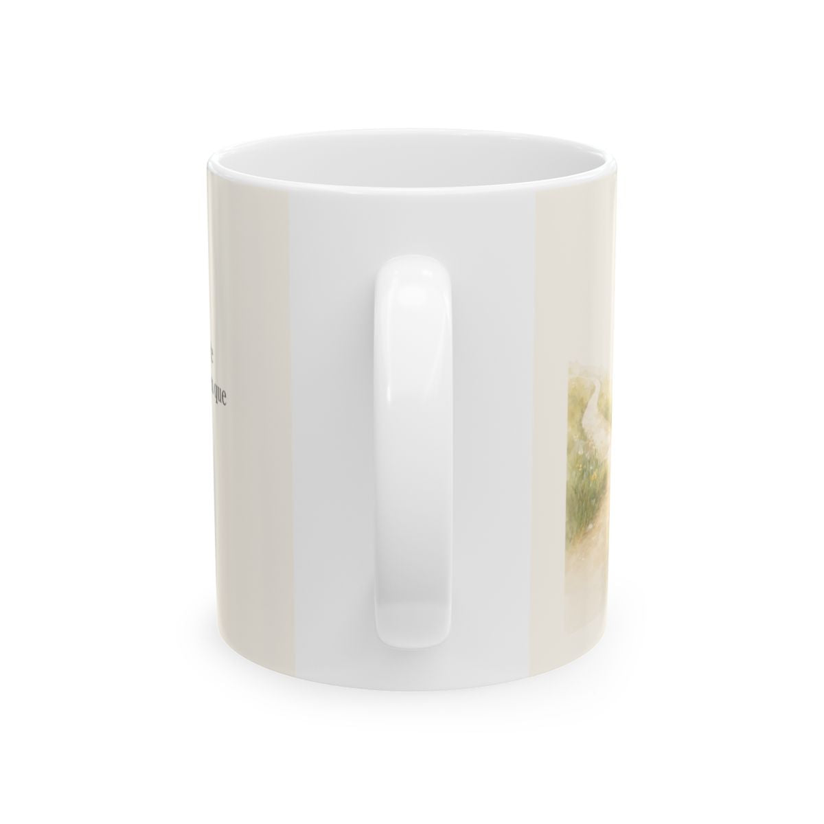 Yo te instruiré en el camino | Taza con arte cristiano | Salmo 32:8 — 11 oz · Vista posterior