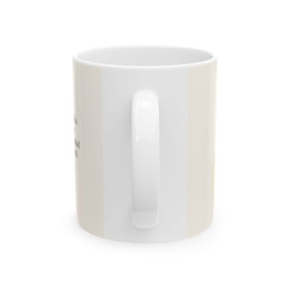 Dios terminará la buena obra que empezó en mí | Taza bíblica de cerámica | Filipenses 1:6 — 11 oz · Vista posterior