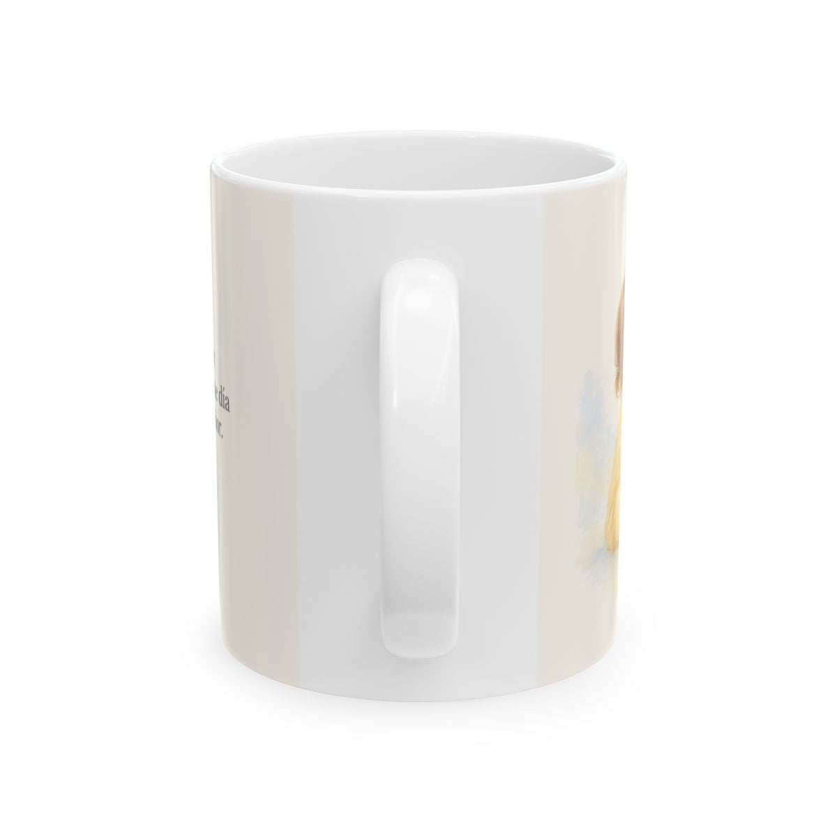 En este día me regocijaré en el Señor | Taza con arte cristiano | Salmo 118:24 — 11 oz · Vista posterior