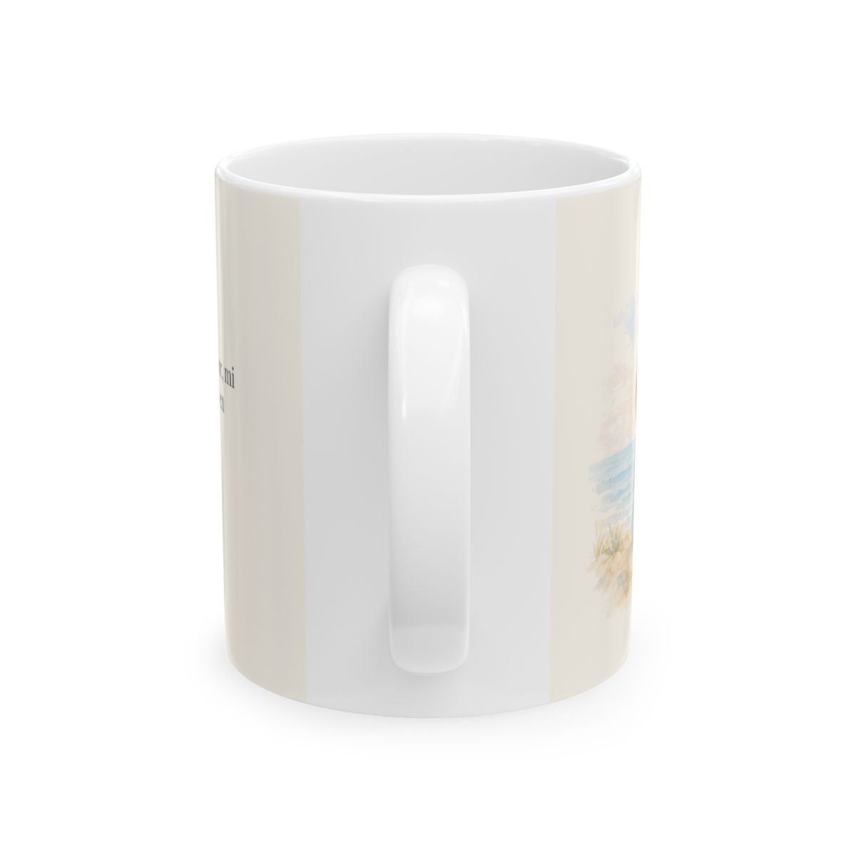 Tú guardarás en completa paz a quien confía en ti | Taza de fe para cada mañana | Isaías 26:3 — 11 oz · Vista posterior