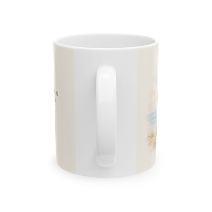 Tú guardarás en completa paz a quien confía en ti | Taza de fe para cada mañana | Isaías 26:3 — 11 oz · Vista posterior