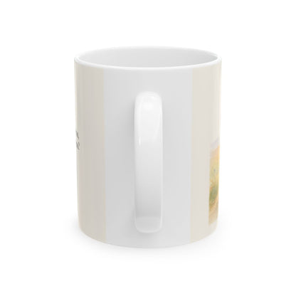 Si Dios es por nosotros, ¿quién contra nosotros? | Taza devocional ilustrada | Romanos 8:31 — 11 oz · Vista posterior