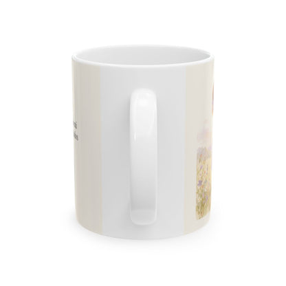 Dios es digno de todo mi amor | Taza cristiana con frase devocional | Mateo 22:37-38 — 11 oz · Vista posterior