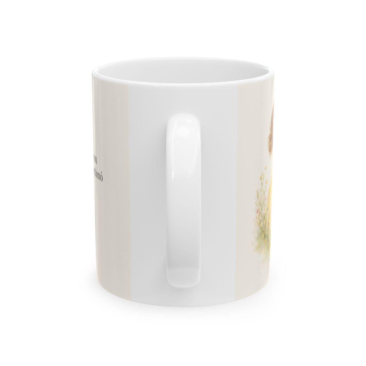 Sed benignos unos con otros | Taza cristiana con frase devocional | Efesios 4:32 — 11 oz · Vista posterior