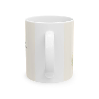 Tu mano me guía por el camino | Taza bíblica para café | Salmo 139:10 — 11 oz · Vista posterior