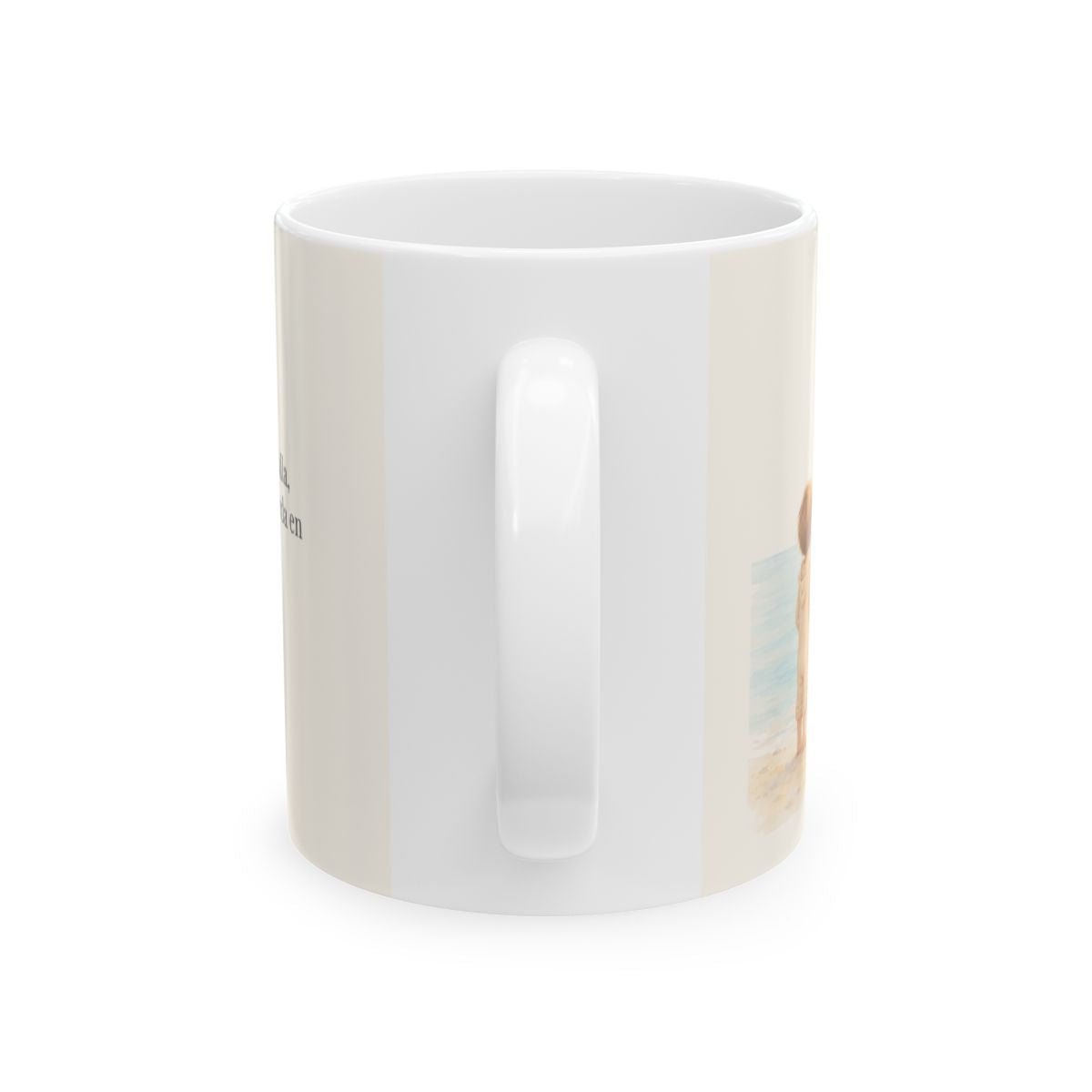 Él dijo: Calla, enmudece | Taza devocional de fe | Marcos 4:39 — 11 oz · Vista posterior