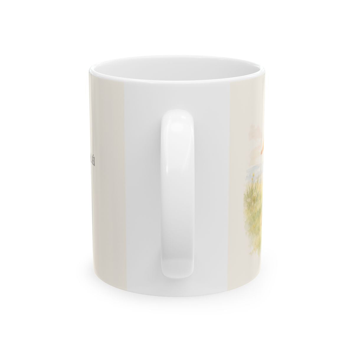 Fiel es el que os llama, el cual también lo hará | Taza con arte cristiano | Filipenses 1:6 — 11 oz · Vista posterior