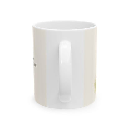 El Señor responde tarde, mañana y a mediodía | Taza devocional de fe | Salmo 55:17 — 11 oz · Vista posterior