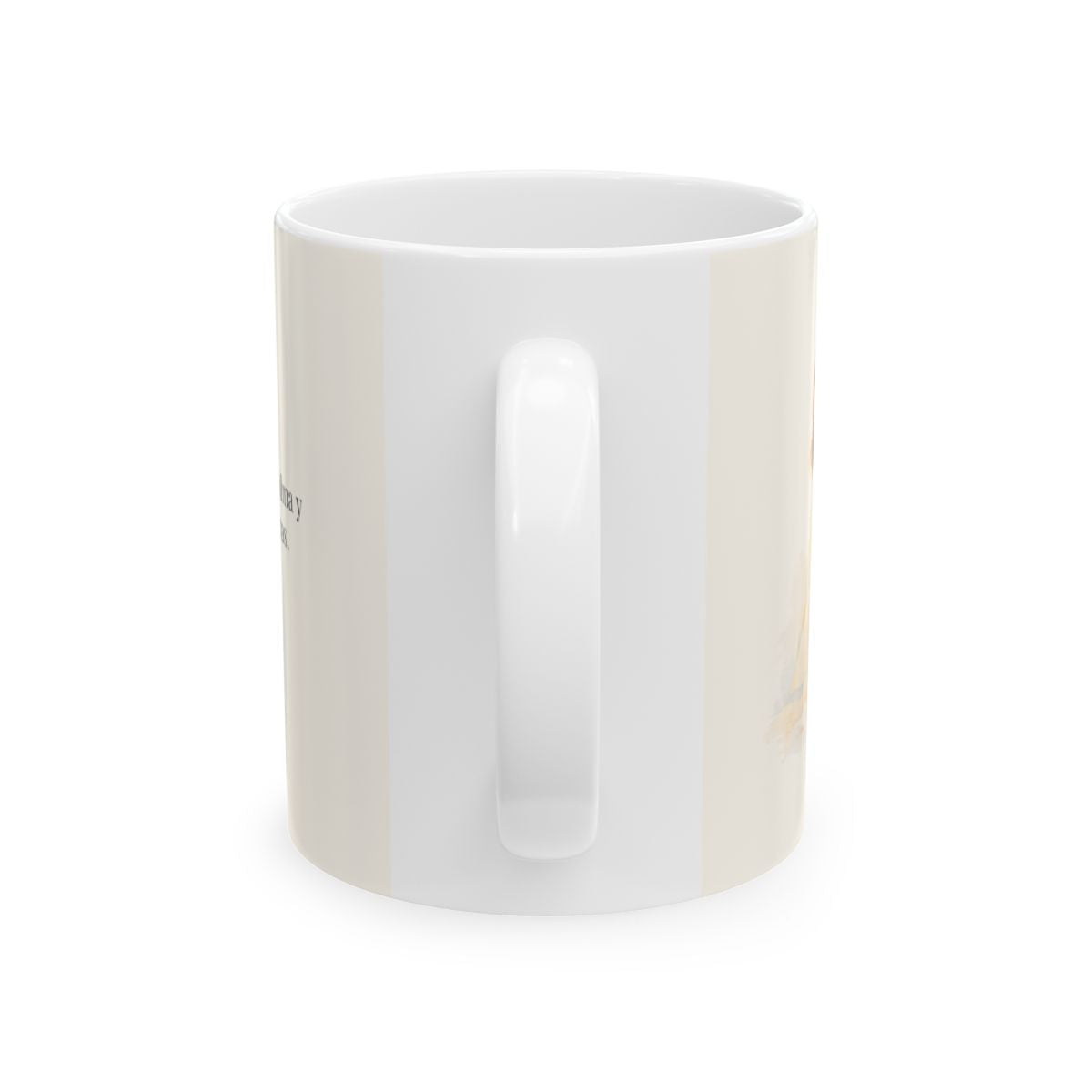 El Señor conforta mi alma | Taza de fe para cada mañana | Salmo 23:3 — 11 oz · Vista posterior