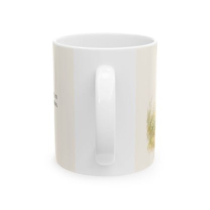 Contigo estoy siempre | Taza de inspiración bíblica | Salmo 73:23 — 11 oz · Vista posterior