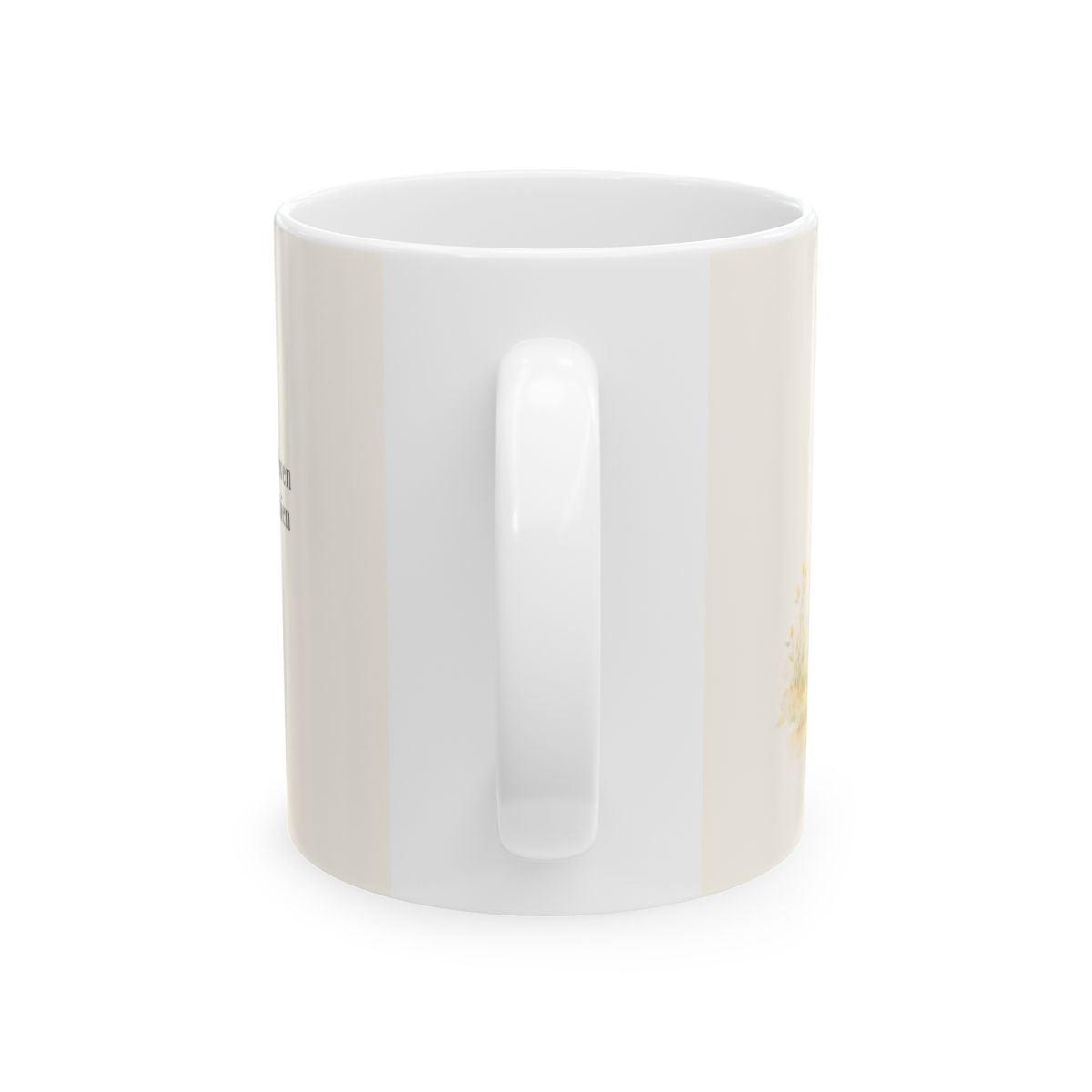 La gracia de Dios en mi boca | Taza con arte cristiano | Efesios 4:29 — 11 oz · Vista posterior