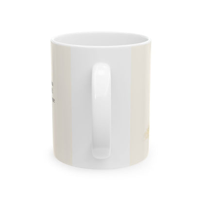 En la quietud, mi alma espera en Dios | Taza cristiana en dos tamaños | Salmo 62:1 — 11 oz · Vista posterior