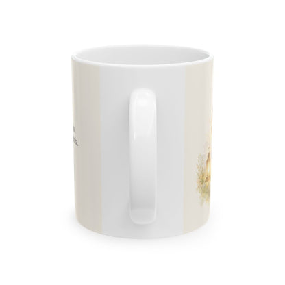 Aún he de alabar a mi Dios | Taza cristiana en dos tamaños | Salmo 42:5 — 11 oz · Vista posterior