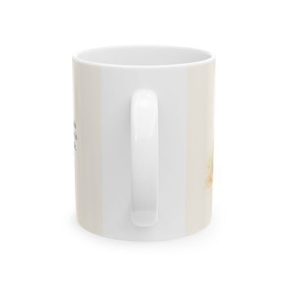 Nada hay imposible para Dios | Taza devocional de fe | Mateo 17:20 — 11 oz · Vista posterior