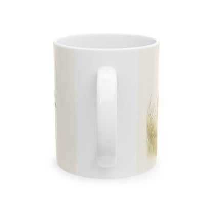 El Señor te sostiene | Taza cristiana para regalar | Salmo 55:22 — 11 oz · Vista posterior
