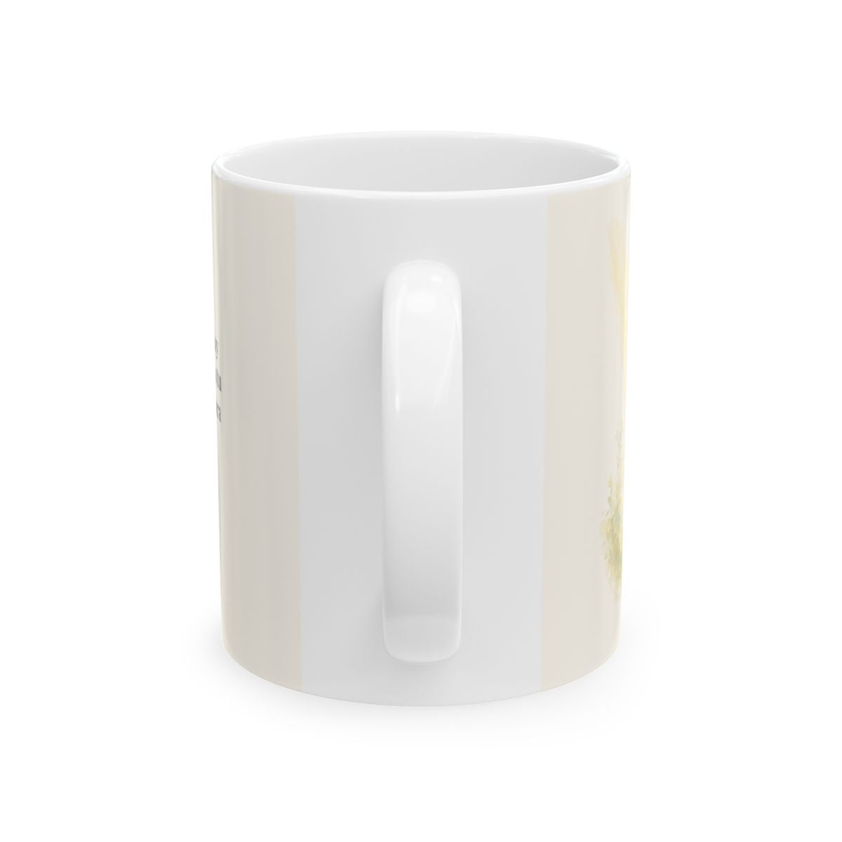 En la presencia de Jehová hay plenitud de gozo | Taza devocional de fe | Salmo 118:24 — 11 oz · Vista posterior