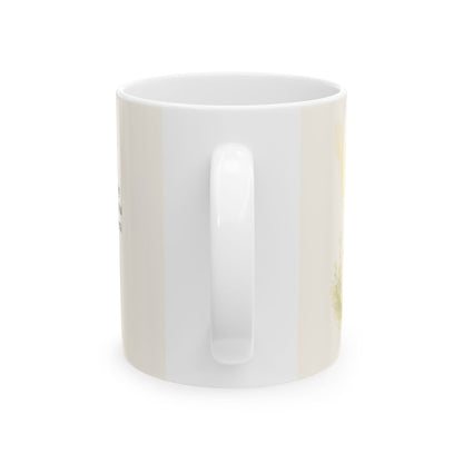 En la presencia de Jehová hay plenitud de gozo | Taza devocional de fe | Salmo 118:24 — 11 oz · Vista posterior