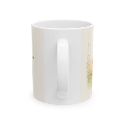 La paz de Dios guardará mi corazón | Taza devocional de fe | Filipenses 4:7 — 11 oz · Vista posterior