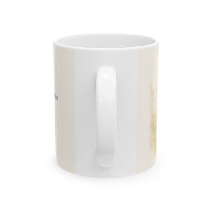 Su palabra no vuelve vacía | Taza devocional ilustrada | 2 Timoteo 2:13 — 11 oz · Vista posterior