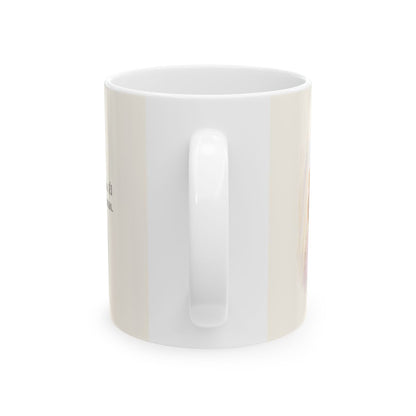 Dios te dará descanso | Taza cristiana para regalar | Salmo 55:22 — 11 oz · Vista posterior