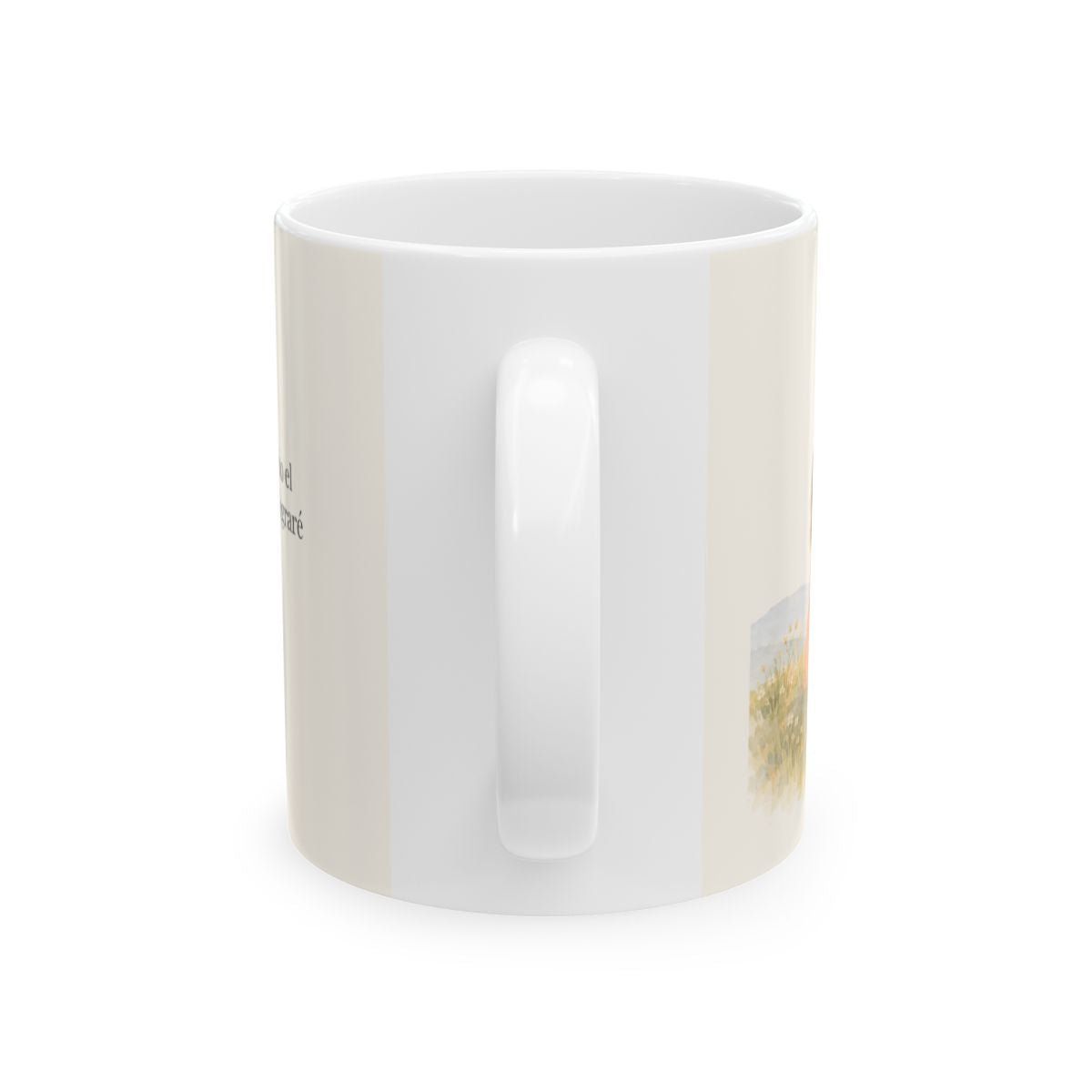 Este es el día que hizo Jehová | Taza cristiana con frase devocional | Salmo 118:24 — 11 oz · Vista posterior