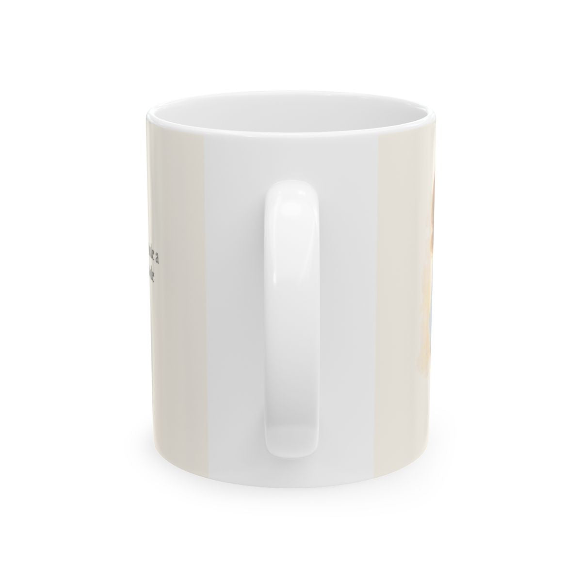 Dios responde a los que le llaman de verdad | Taza con arte cristiano | Salmo 145:18 — 11 oz · Vista posterior