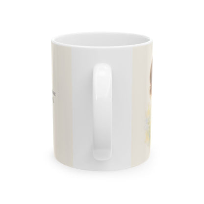 Eres templo del Dios vivo | Taza devocional ilustrada | 1 Corintios 3:16 — 11 oz · Vista posterior