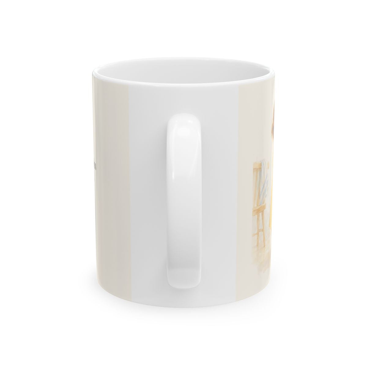 Dios permanece fiel | Taza cristiana para regalar | 2 Timoteo 2:13 — 11 oz · Vista posterior