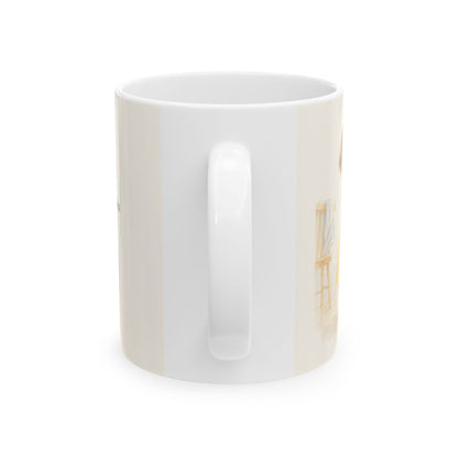Dios permanece fiel | Taza cristiana para regalar | 2 Timoteo 2:13 — 11 oz · Vista posterior