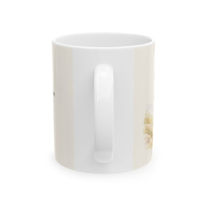 Tu vara y Tu cayado me infunden aliento | Taza devocional ilustrada | Salmo 23:4 — 11 oz · Vista posterior