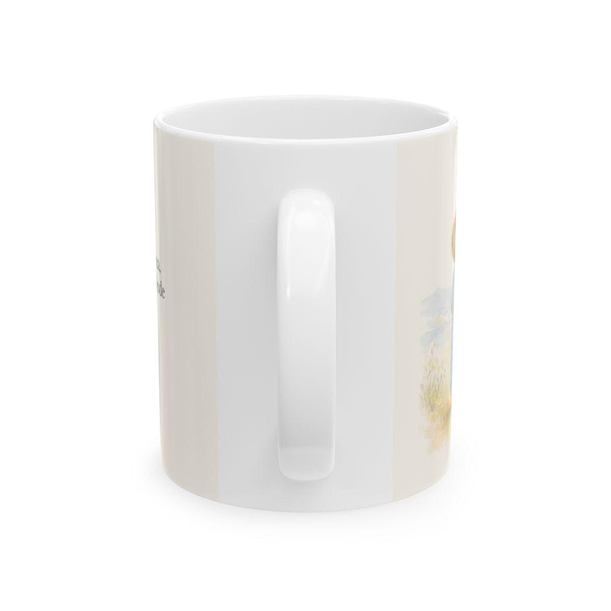 Tú eres mi esperanza, Señor | Taza de inspiración bíblica | Salmo 71:5 — 11 oz · Vista posterior