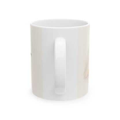 En Dios estoy seguro y conocido | Taza cristiana en dos tamaños | Colosenses 3:3 — 11 oz · Vista posterior