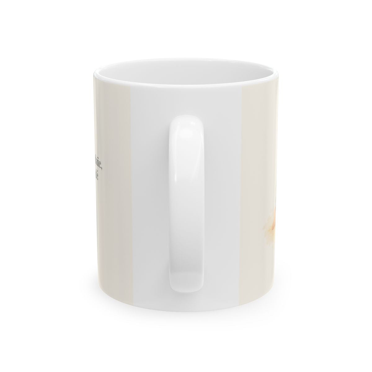 Que mis labios edifiquen | Taza cristiana para regalar | Efesios 4:29 — 11 oz · Vista posterior