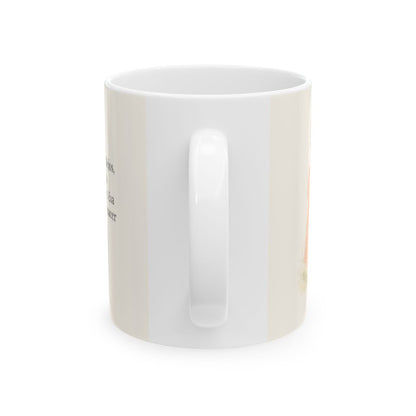 Dios es movido a misericordia | Taza cristiana con frase devocional | Lucas 15:20 — 11 oz · Vista posterior