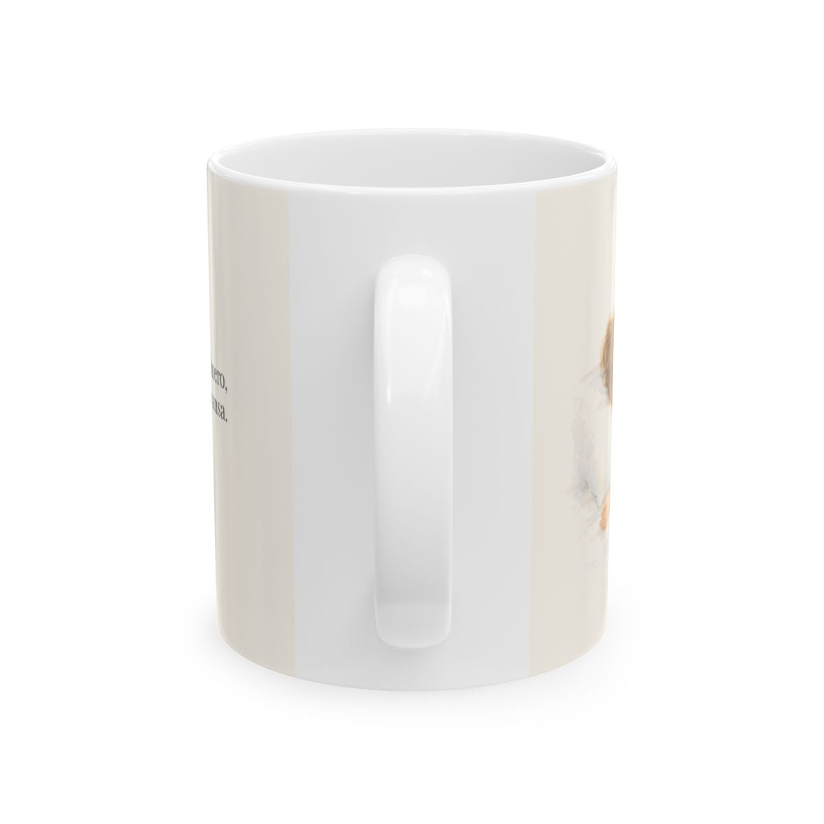 En Dios mi corazón descansa | Taza cristiana para regalar | Mateo 6:33 — 11 oz · Vista posterior