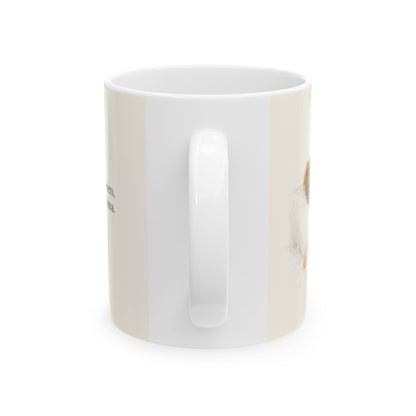 En Dios mi corazón descansa | Taza cristiana para regalar | Mateo 6:33 — 11 oz · Vista posterior