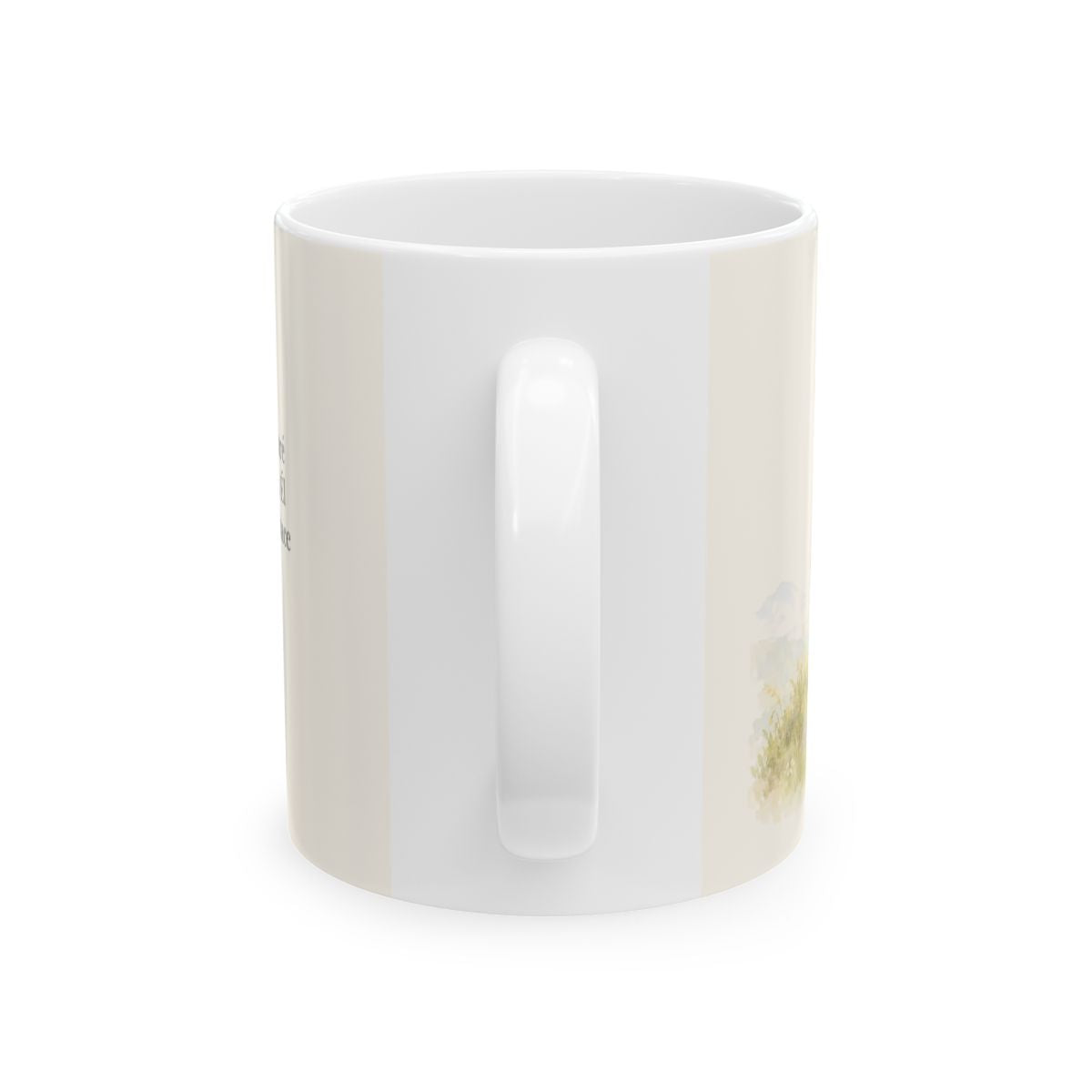 Con mi Dios asaltaré ejércitos | Taza cristiana en dos tamaños | Salmo 18:29 — 11 oz · Vista posterior