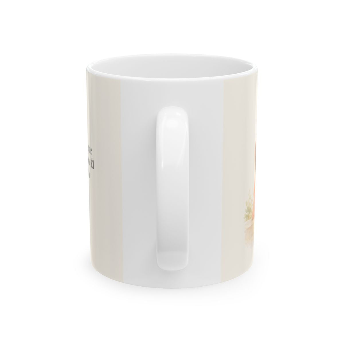 Jesús se acerca a los que claman | Taza cristiana para regalar | Marcos 9:24 — 11 oz · Vista posterior