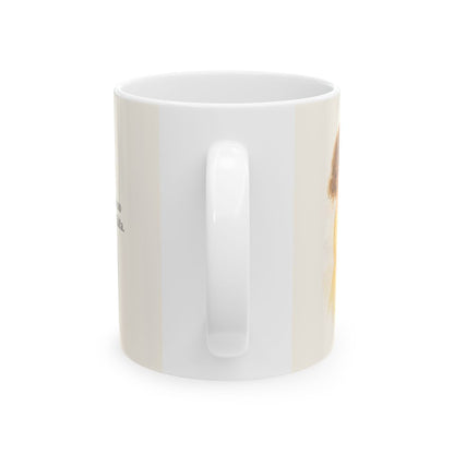 En Dios he confiado, no temeré | Taza cristiana con frase devocional | Salmo 56:3-4 — 11 oz · Vista posterior