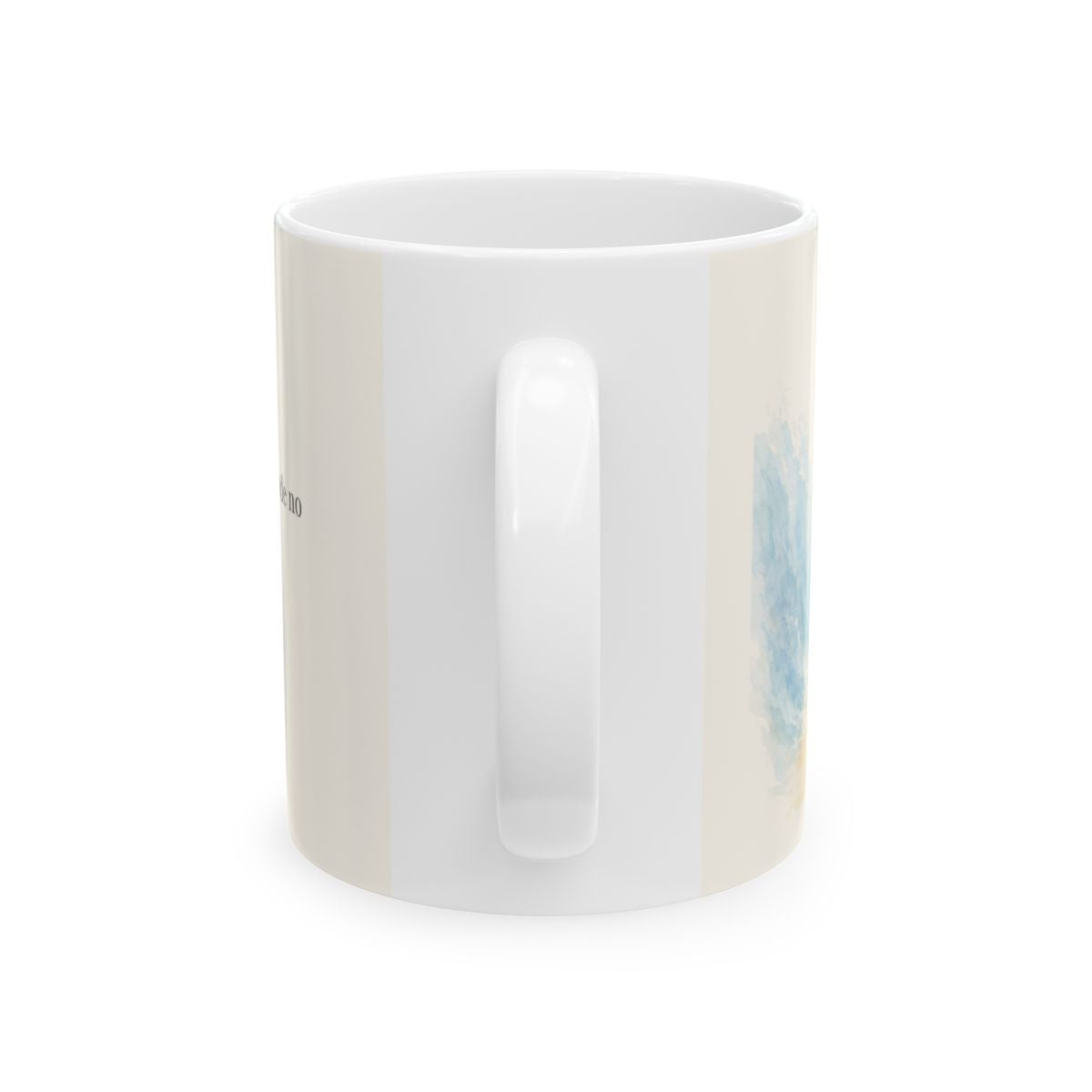 Dios abre camino donde no lo hay | Taza cristiana en dos tamaños | Éxodo 14:13 — 11 oz · Vista posterior