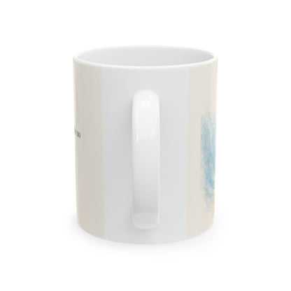 Dios abre camino donde no lo hay | Taza cristiana en dos tamaños | Éxodo 14:13 — 11 oz · Vista posterior