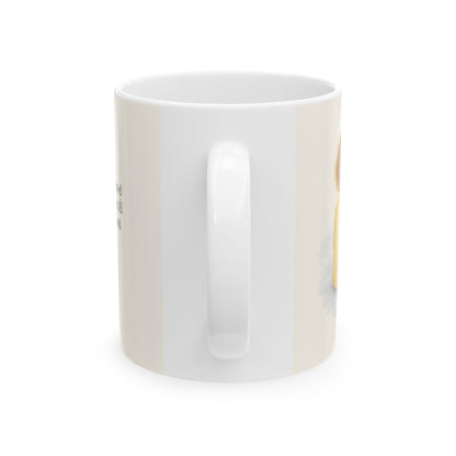 El Espíritu del Dios vivo escribe en mi corazón | Taza devocional de fe | 2 Corintios 3:3 — 11 oz · Vista posterior