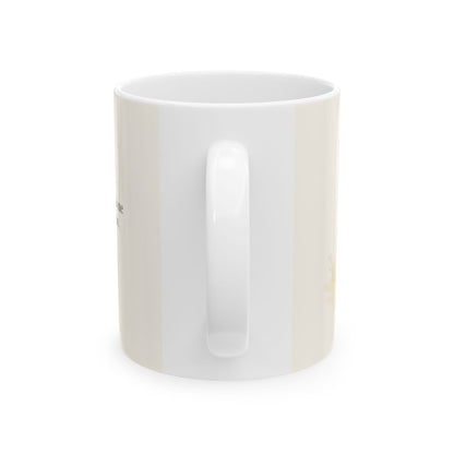 Participar de sus padecimientos me acerca a Él | Taza devocional ilustrada | Filipenses 3:10 — 11 oz · Vista posterior